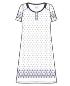 Chemise de nuit d'été en coton  Canat blanc