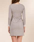 Chemise de nuit manches longues col en V Antigel de Lise Charmel Simply Perfect chiné beige ENA1306-CB fashion
