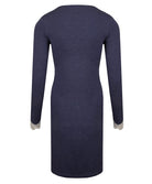 Chemise de nuit manches longues col en V Antigel de Lise Charmel Simply Perfect bleu chiné ENA1306-BN 100