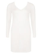 Chemise de nuit manches longues col en V Antigel de Lise Charmel Simply Perfect nacre ENA1306-NA 100