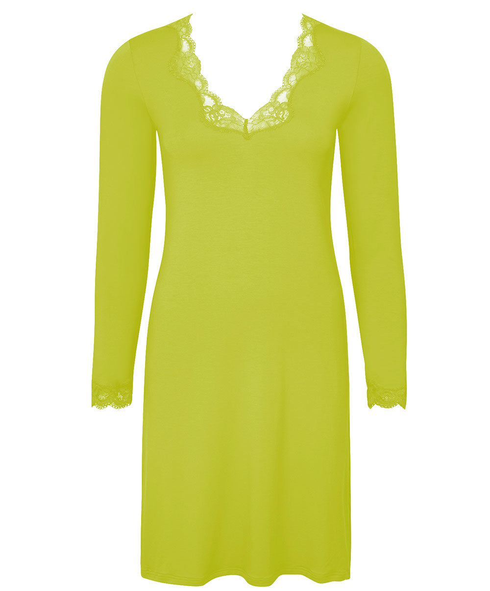 Chemise de nuit manches longues col en V Antigel de Lise Charmel Simply Perfect vert granny ENA1306-VG 100