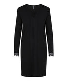 Chemise de nuit noir inserts en dentelle Lingadore nightwear Lingadore 6318-02-NOIR