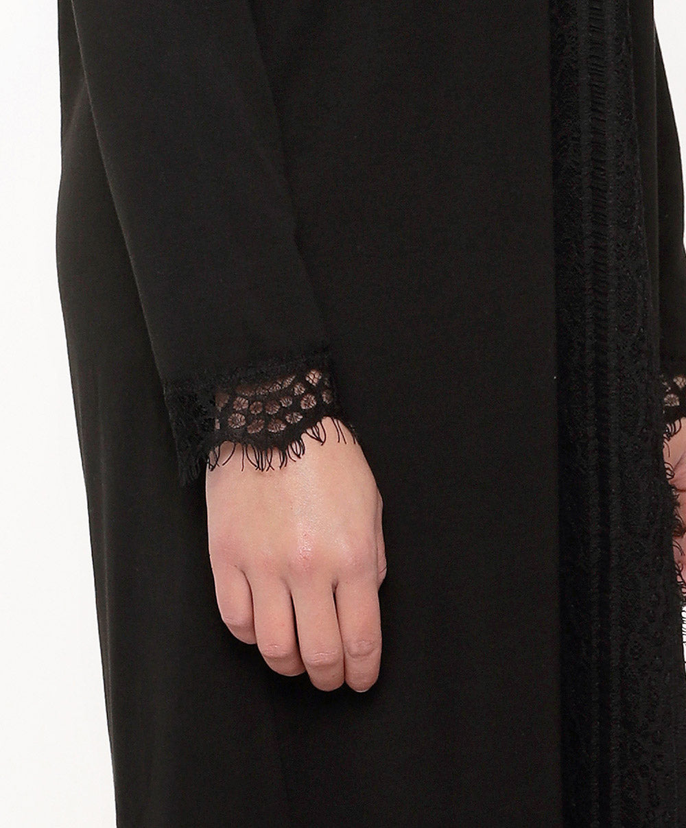 Chemise de nuit noir inserts en dentelle Lingadore nightwear Lingadore 6318-02-NOIR