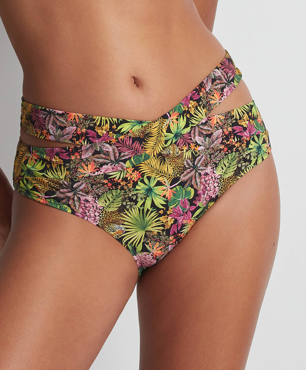 Bas de maillot culotte haute Exotic fever Deep forest Aubade Bain LK24-DEEF