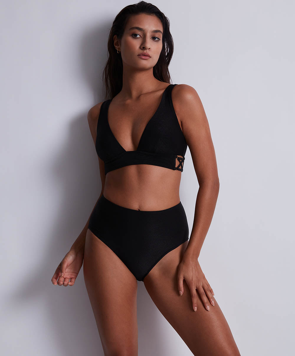 Bas de maillot culotte haute Summer glow Black sand Aubade Bain LY24-BLAD