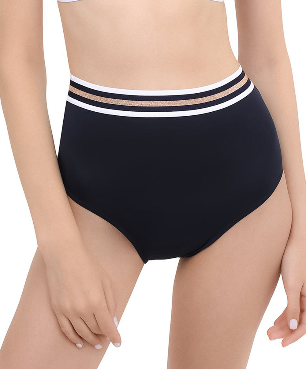 Culotte de bain rétro taille haute Lise Charmel bain Énergie Nautique encre ABA0235-EN fashion