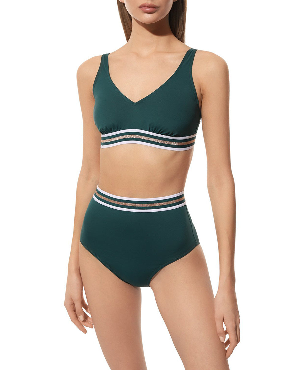 Culotte de bain rétro taille haute Lise Charmel bain Énergie Nautique pacifique ABA0235-PN