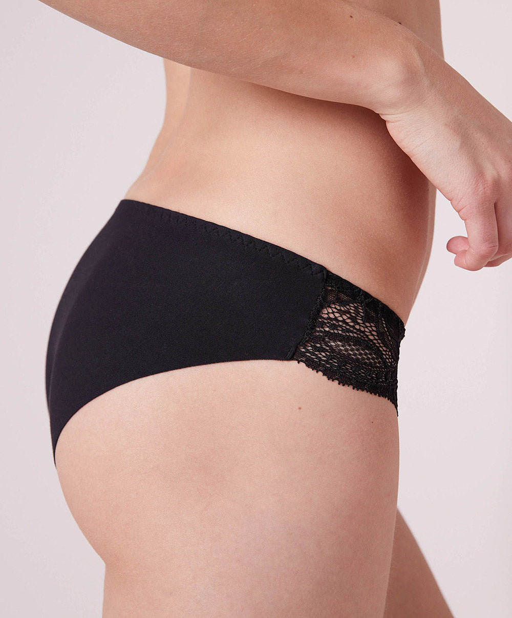 Culotte en coton Simone Pérèle Eden noir 12E727-015