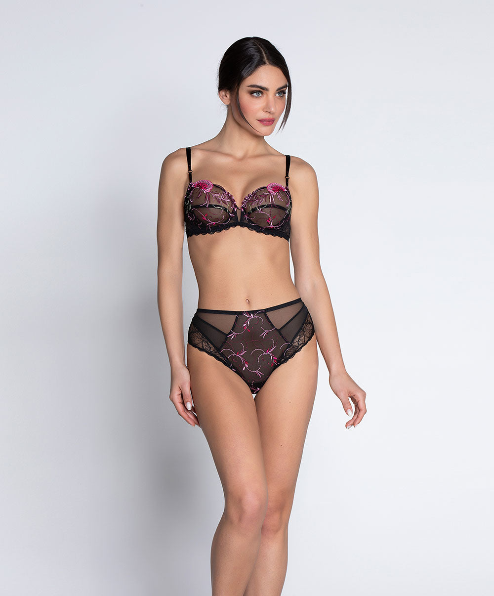 Slip haut Lise Charmel Floraison Passion safran rose ACH0386-SR