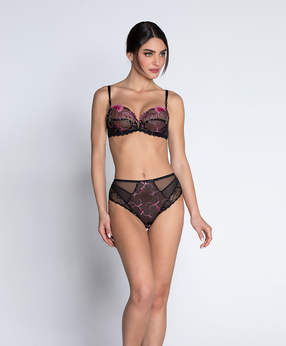 Slip haut Lise Charmel Floraison Passion safran rose ACH0386-SR