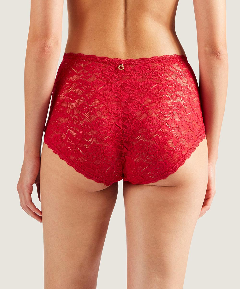 Culotte haute rouge Rosessence rouge gala Aubade HK24-GALA