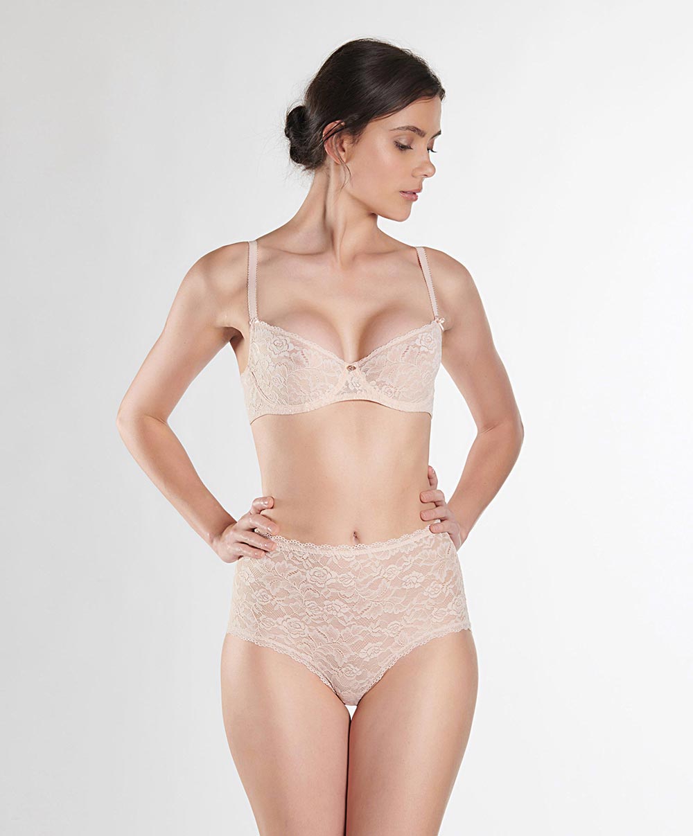 Culotte haute Rosessence nude été Aubade HK24-NETE