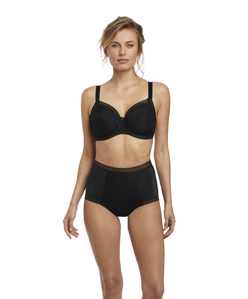 Culotte haute dos opaque Fantasie Fusion noir FL3098-BLK