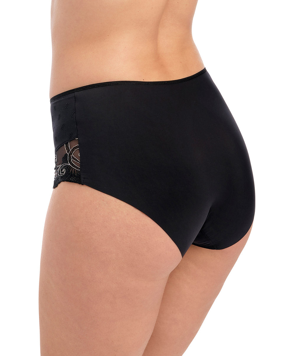 Culotte haute dos opaque Fantasie Jocelyn noir FL100551-BLK
