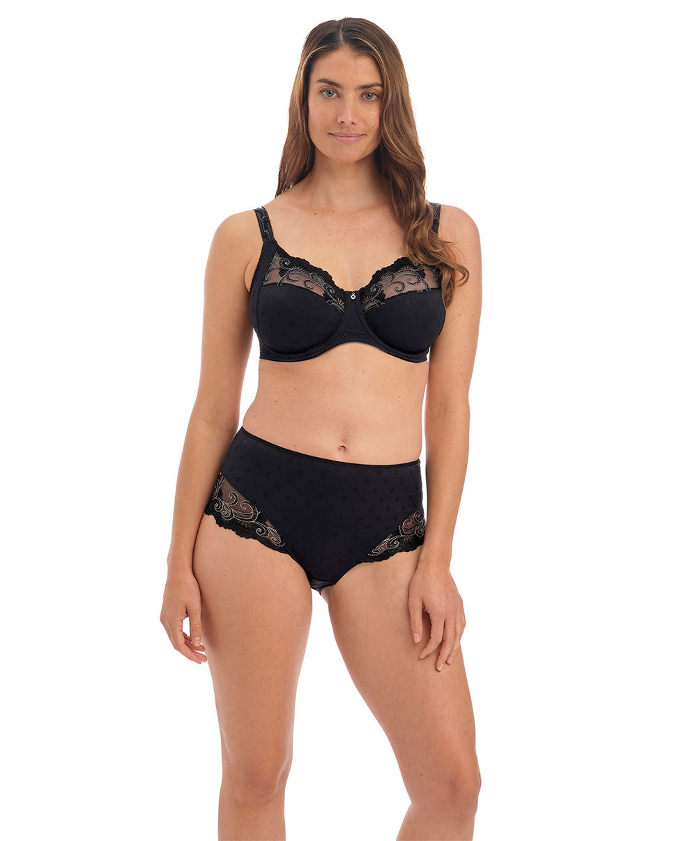 Culotte haute dos opaque Fantasie Jocelyn noir FL100551-BLK
