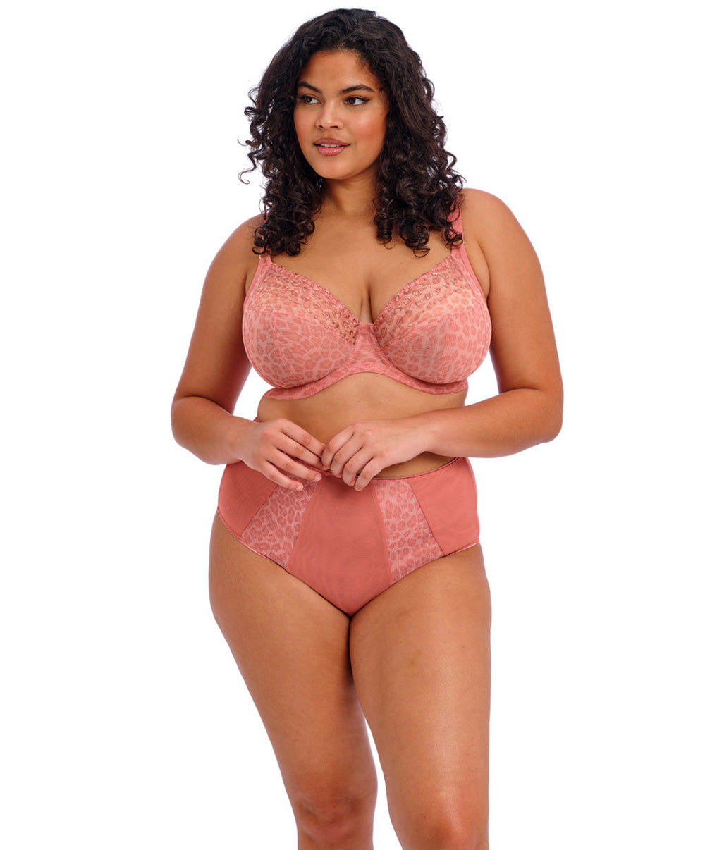 Culotte haute grande taille Elomi Matilda rose léopard EL8908-ROO