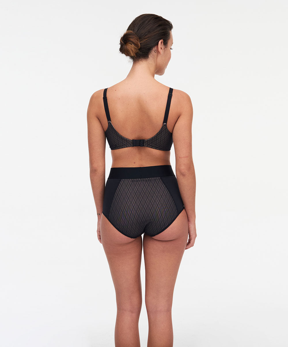 Culotte haute invisible sculptante Chantelle Smooth Lines noir beige C11N30-0DS