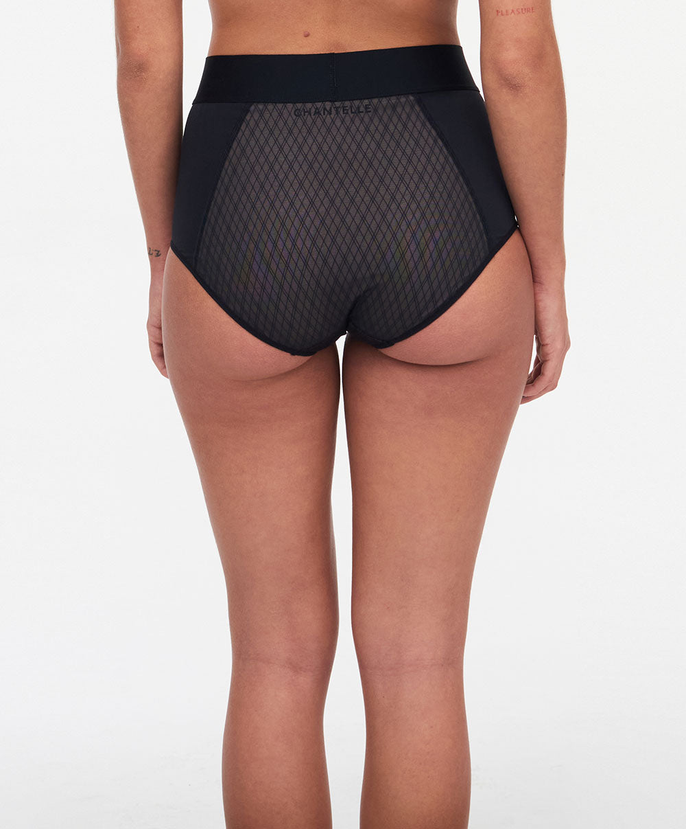 Culotte haute invisible sculptante Chantelle Smooth Lines noir beige C11N30-0DS