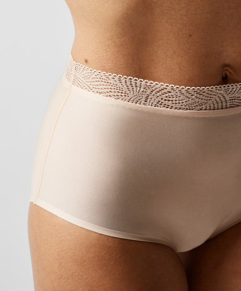 Culotte haute taille dentelle Chantelle Softstretch beige doré C11G70-01N 3