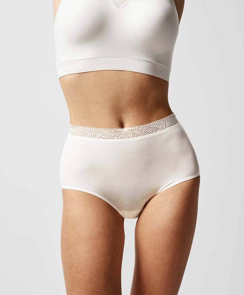 Culotte haute taille dentelle Chantelle Softstretch ivoire C11G70-035 3
