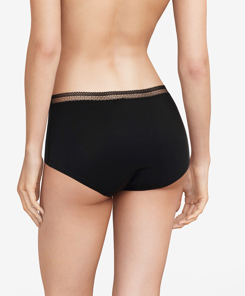 Culotte menstruelle taille haute graphique Chantelle Chantelle Life noir C16L70-011