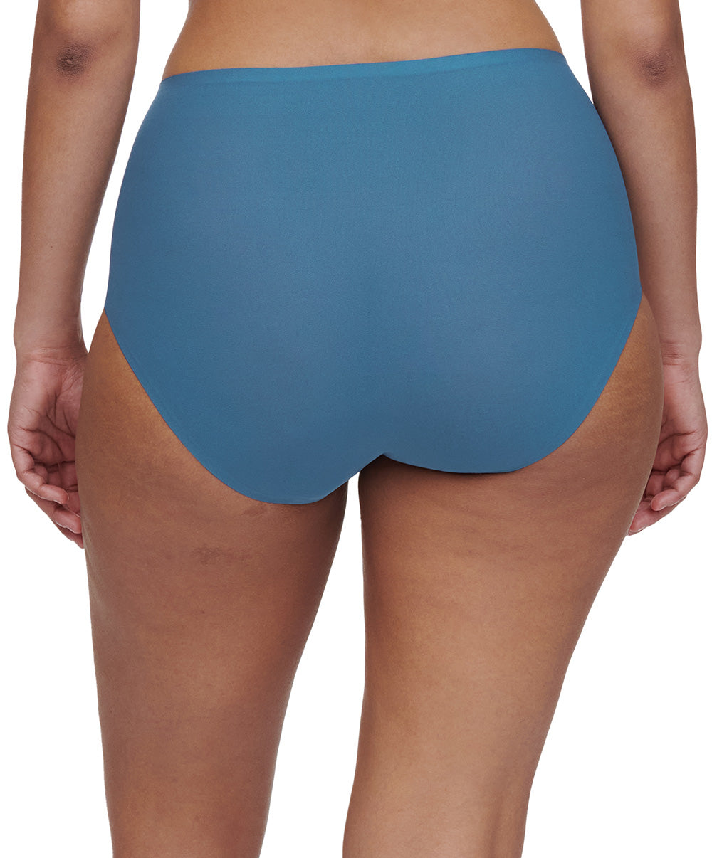 Culotte taille haute denim Chantelle Soft Stretch bleu jeans C26470-00C