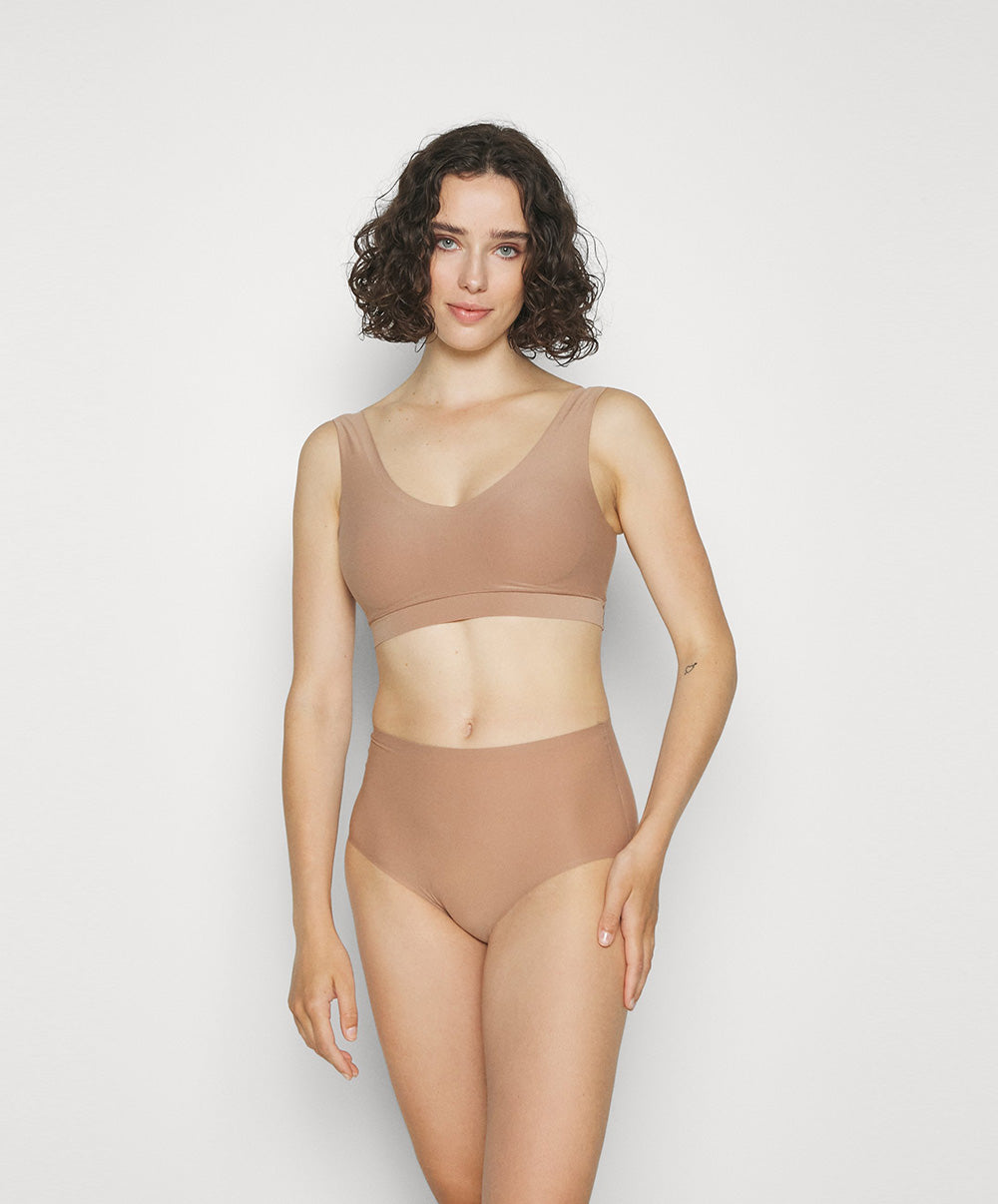 Culotte taille haute Chantelle Soft Stretch café latte C26470-02T