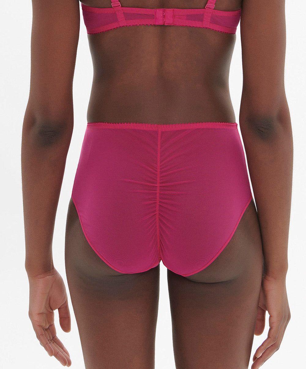 Culotte taille haute Simone Pérèle Intrigue rose disco 1E2770-346