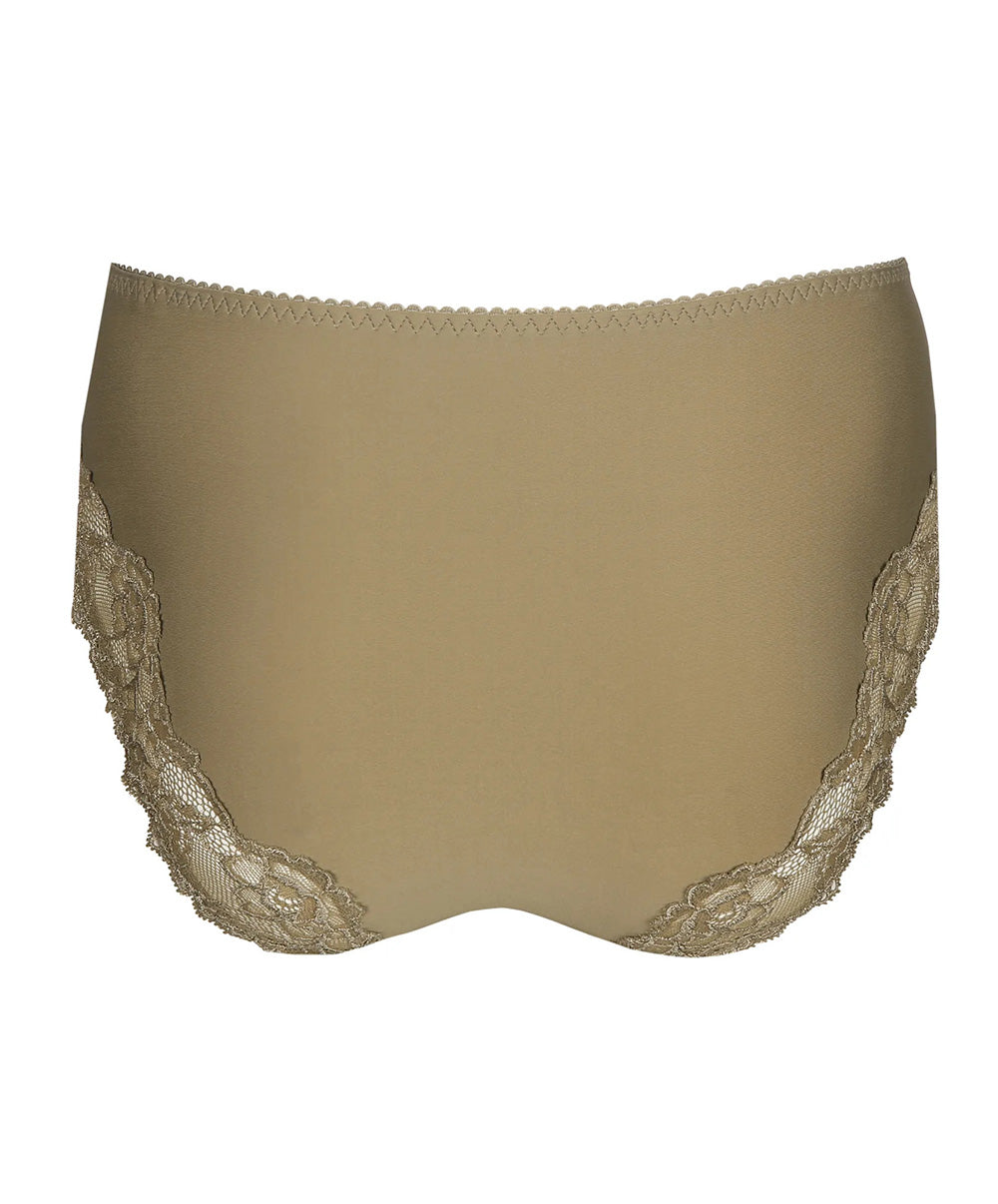 Culotte taille haute dentelle PrimaDonna Madison golden olive 0562126-GOO