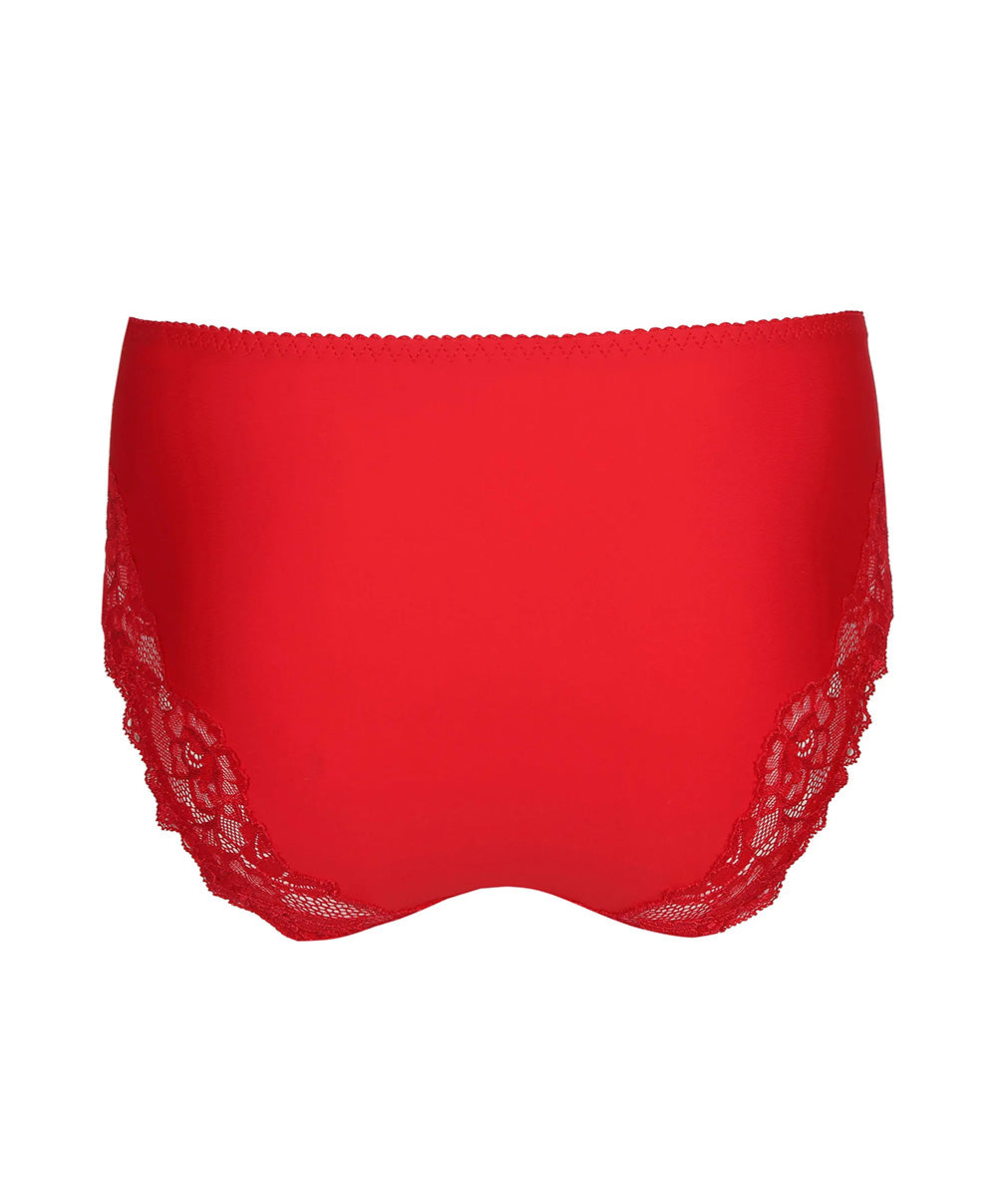 Culotte taille haute dentelle PrimaDonna Madison rouge scarlet 0562126-SCA