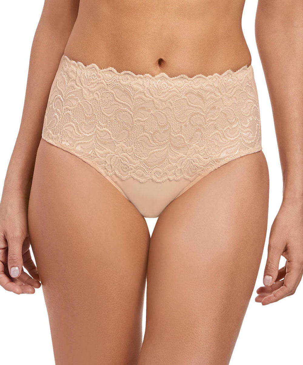 Slip ventre plat Wacoal Eglantine creme brulee WEPFA862-CBE face