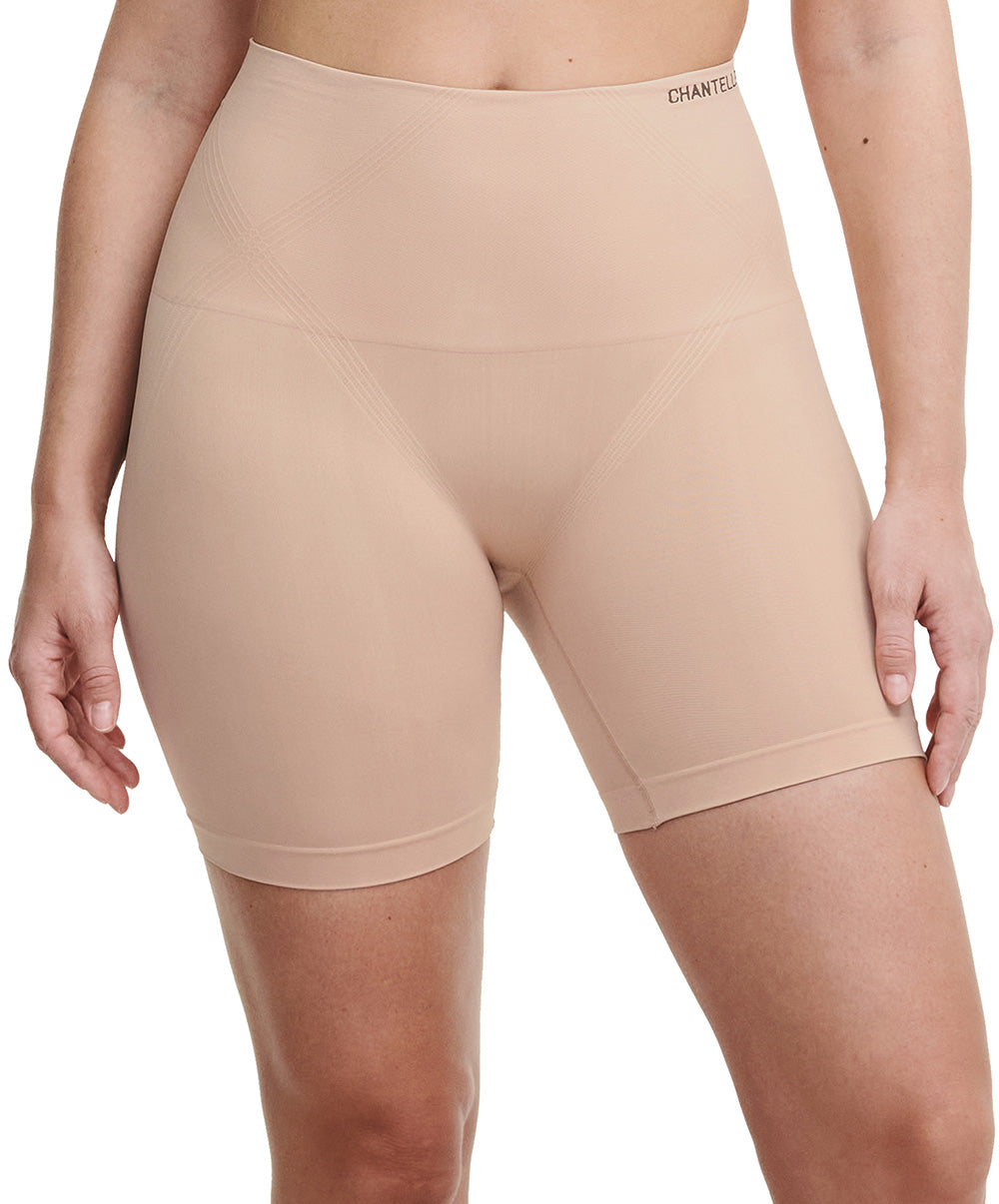 Cycliste taille haute sculptant invisible Chantelle Smooth Comfort clay nude C10U40-00Q