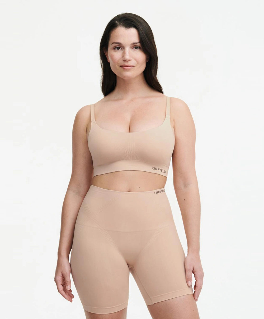 Cycliste taille haute sculptant invisible Chantelle Smooth Comfort clay nude C10U40-00Q