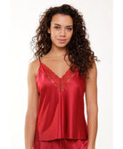 Débardeur sexy satiné rouge cerise Lingadore Lingadore loungewear 7504P-164-CERI