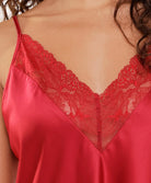 Débardeur sexy satiné rouge cerise Lingadore Lingadore loungewear 7504P-164-CERI