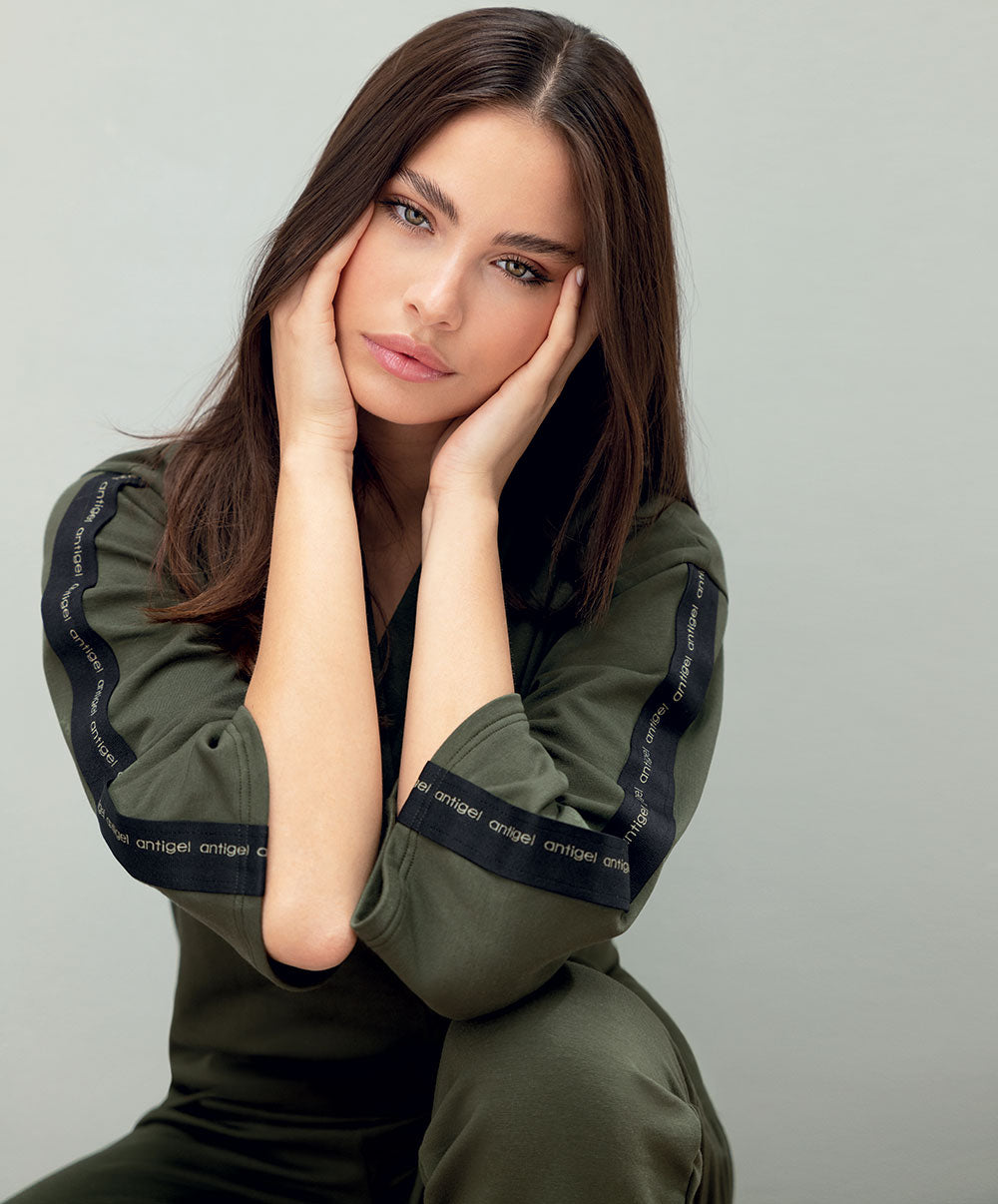 Déshabillé court Antigel de Lise Charmel Tressage Graphic éclat aventure kaki ELC1937-EA