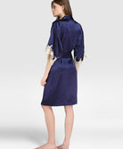 Déshabillé en soie Lise Charmel Splendeur Soie marine ALC2080-SM