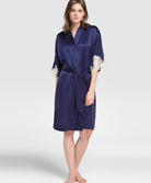 Déshabillé en soie Lise Charmel Splendeur Soie marine ALC2080-SM