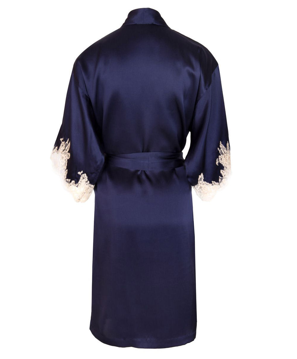 Déshabillé en soie Lise Charmel Splendeur Soie marine ALC2080-SM