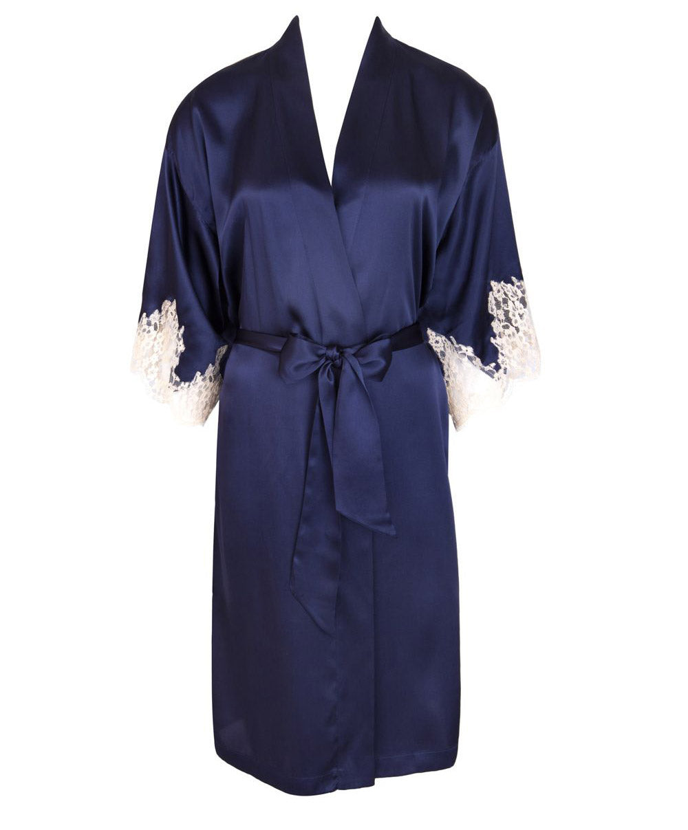 Déshabillé en soie Lise Charmel Splendeur Soie marine ALC2080-SM
