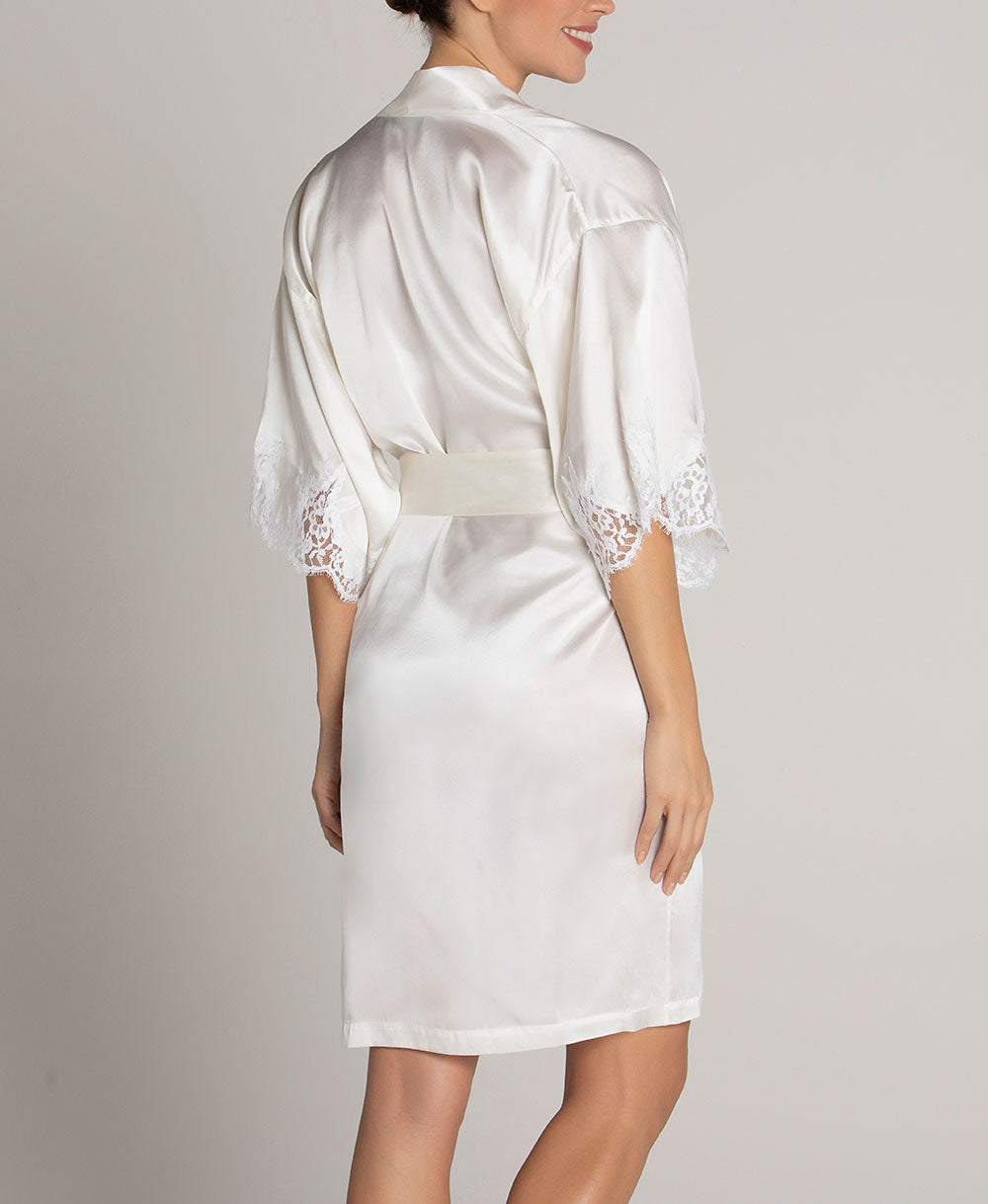 Déshabillé en soie Lise Charmel Splendeur soie écru nacre ALC2080-EN