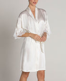 Déshabillé en soie Lise Charmel Splendeur soie écru nacre ALC2080-EN