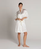 Déshabillé en soie Lise Charmel Splendeur soie écru nacre ALC2080-EN