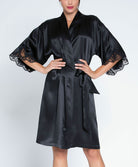 Déshabillé en soie Lise Charmel Splendeur Soie noir ALC2080-NO