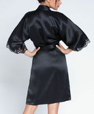 Déshabillé en soie Lise Charmel Splendeur Soie noir ALC2080-NO