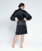 Déshabillé en soie Lise Charmel Splendeur Soie noir ALC2080-NO