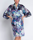 Déshabillé en soie et viscose Lise Charmel Déesse Désirs mauve ALH2077-MD