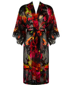 Déshabillé en soie et viscose Lise Charmel Floraison Passion safran rose ALH2086-SR