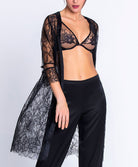 Déshabillé sexy ajouré Lise Charmel Adorable en Sexy noir ALH2085-NO