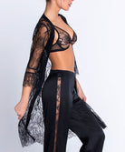 Déshabillé sexy ajouré Lise Charmel Adorable en Sexy noir ALH2085-NO